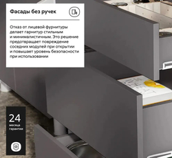 Кухня прямая Вито 1.6 м, материал лдсп