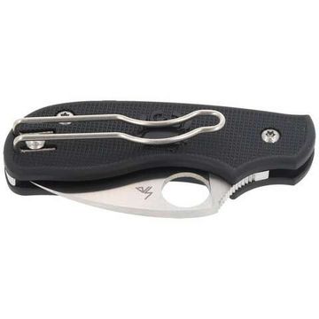 Складной нож Spyderco Squeak 154PBK c клинком из стали Böhler N690Co, рукоять FRN