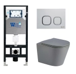 Унитаз с инсталляцией WeltWasser AMBERG 506 + SALZBACH 043 MT-GR + AMBERG RD-WT