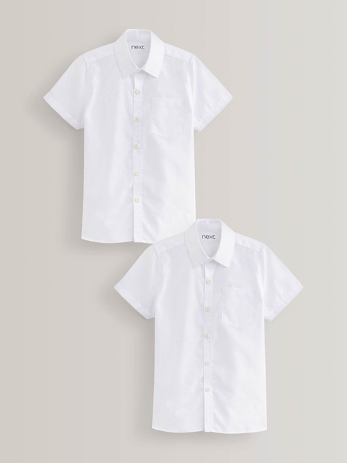 Рубашка с коротким рукавом школьная для мальчика Next M13-610, 2 шт., Белый