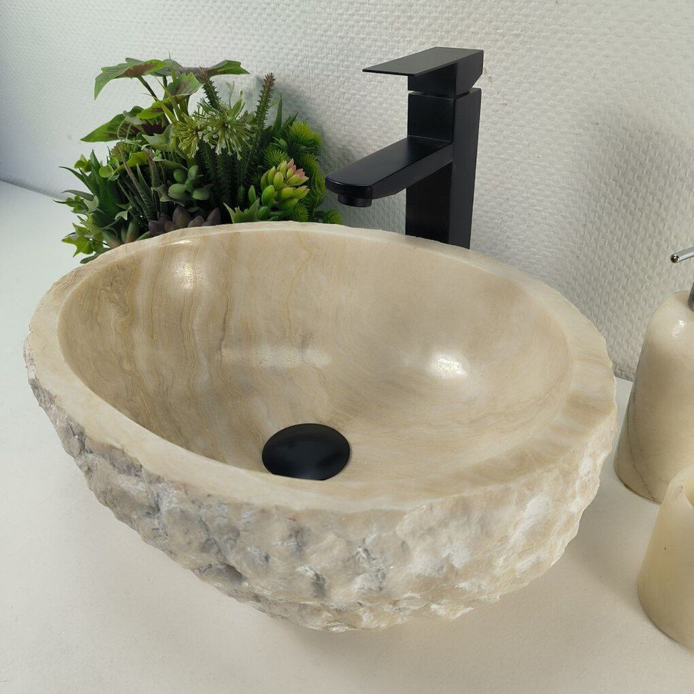 Каменная раковина из оникса Erozy White EO-04240 (42*31*15) 0212 из натурального камня