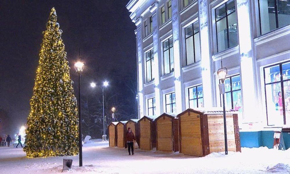 Уличная елка каркасная «Евро-2 Сосна» (Леска бело-зеленая) от 4 до 30 м