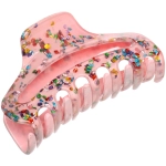 Заколка - краб для волос «AKS - VIENTO», микс 6 цветов, трапеция, 9,5*3,3см