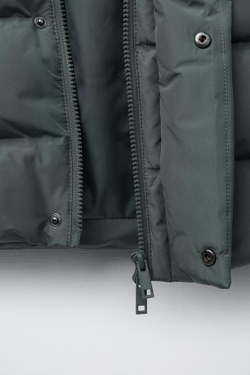 ZARA УДЛИНЕННЫЙ ПУХОВИК WATER REPELLENT С ПЕРОМ И ПУХОМ, СТАЛЬНОЙ СИНИЙ