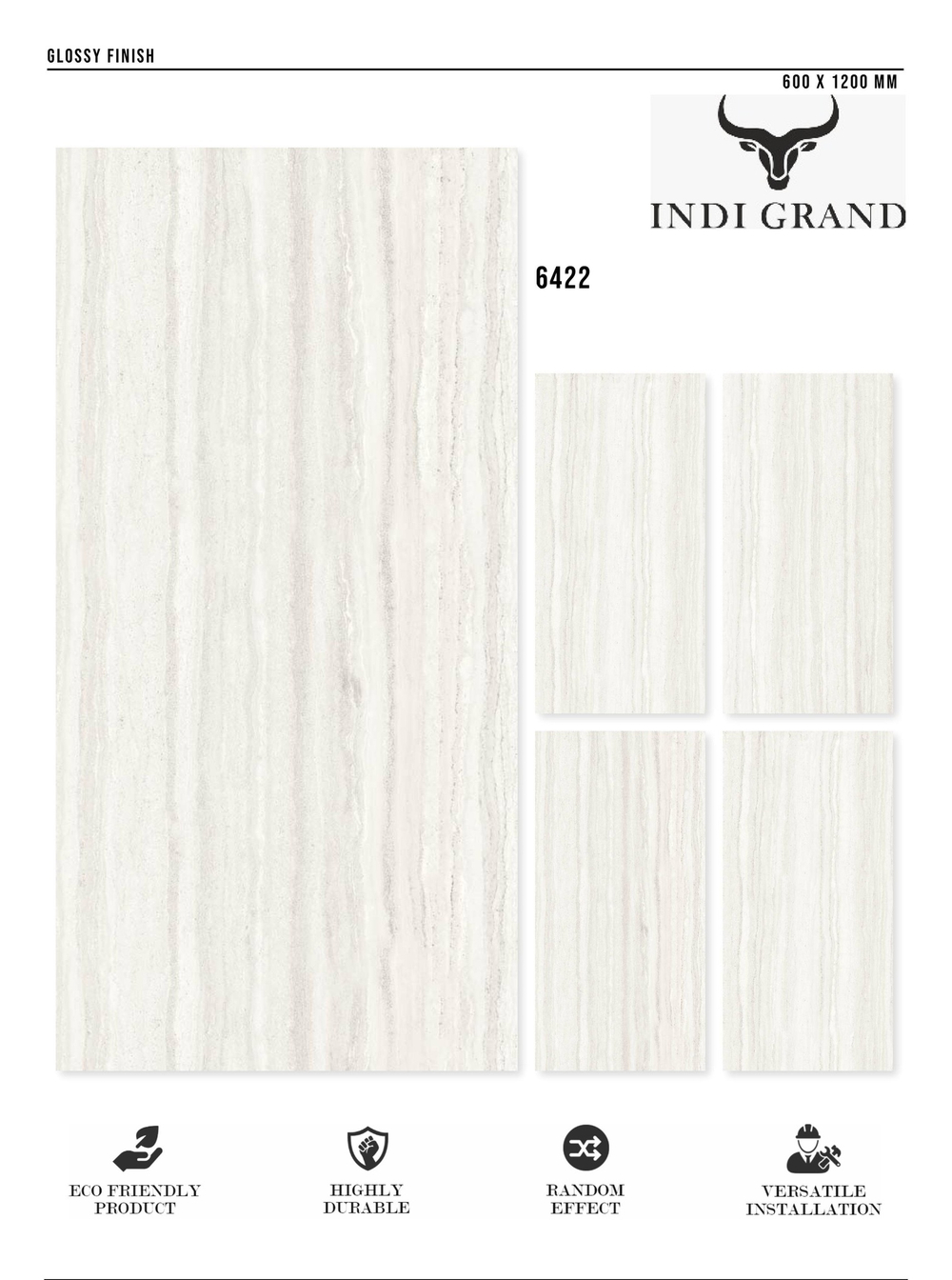 Керамогранит glossy №5, 60х120, 6422
