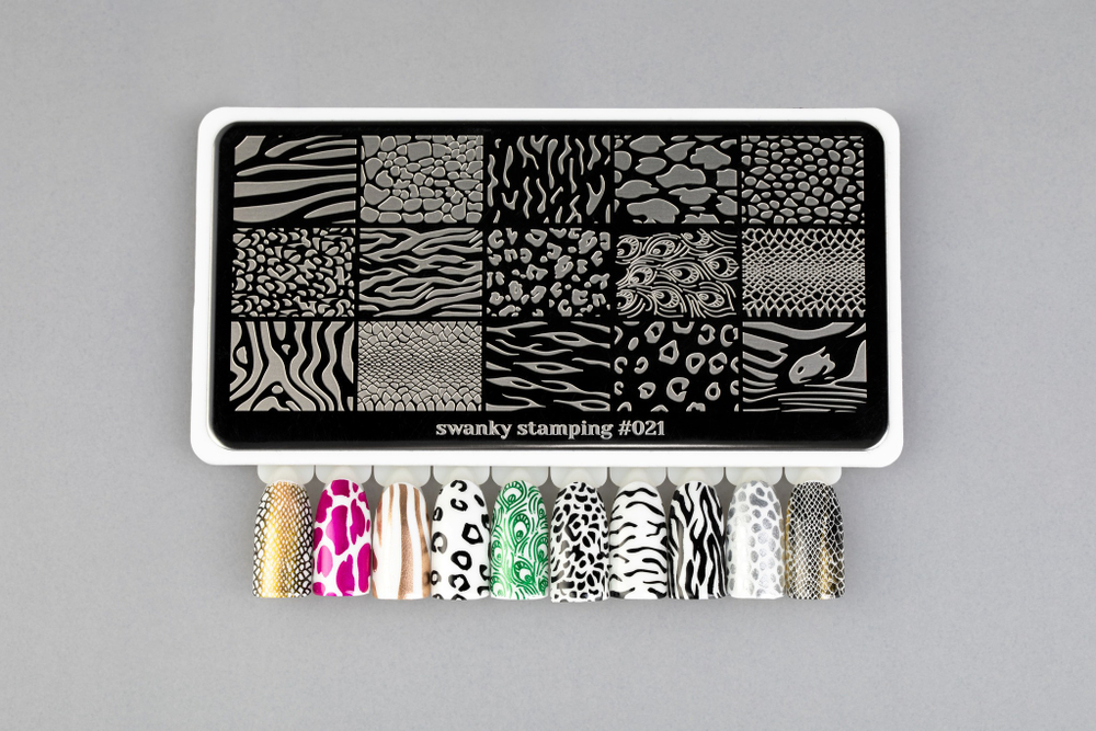 Swanky Stamping Пластина для стемпинга 021 животный принт