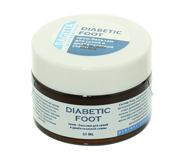 Sagitta Cream-balm DIABETIC FOOT, крем-бальзам для диабетической стопы, 35мл