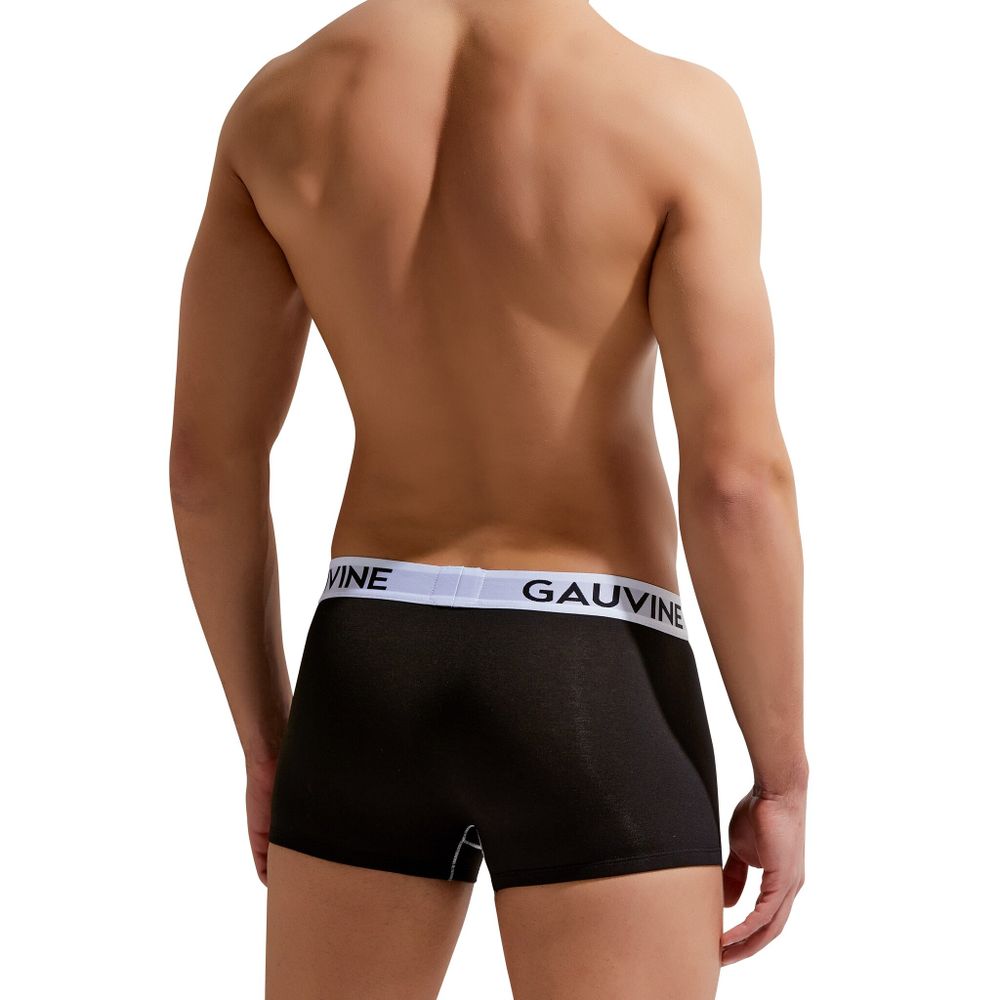 Мужские трусы боксеры черные GAUVINE 3002