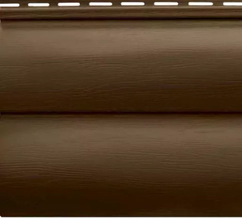 Сайдинг виниловый Альта-Профиль Blockhouse BH-02 Премиум Орех тёмный 3100х320 мм