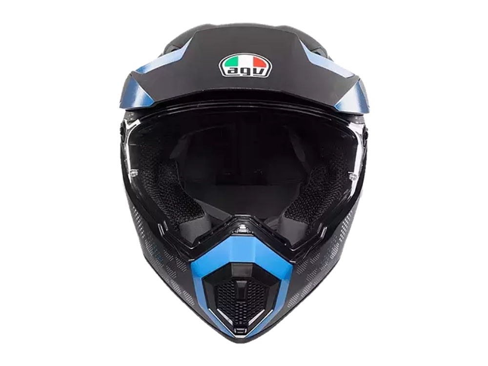 AGV AX9 ANTARTICA MATT BLACK/CYAN