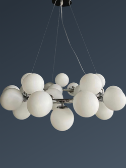 Люстра подвесная Lanbos, 25 LED ламп G9, 175 Вт, до 30 кв м, хром