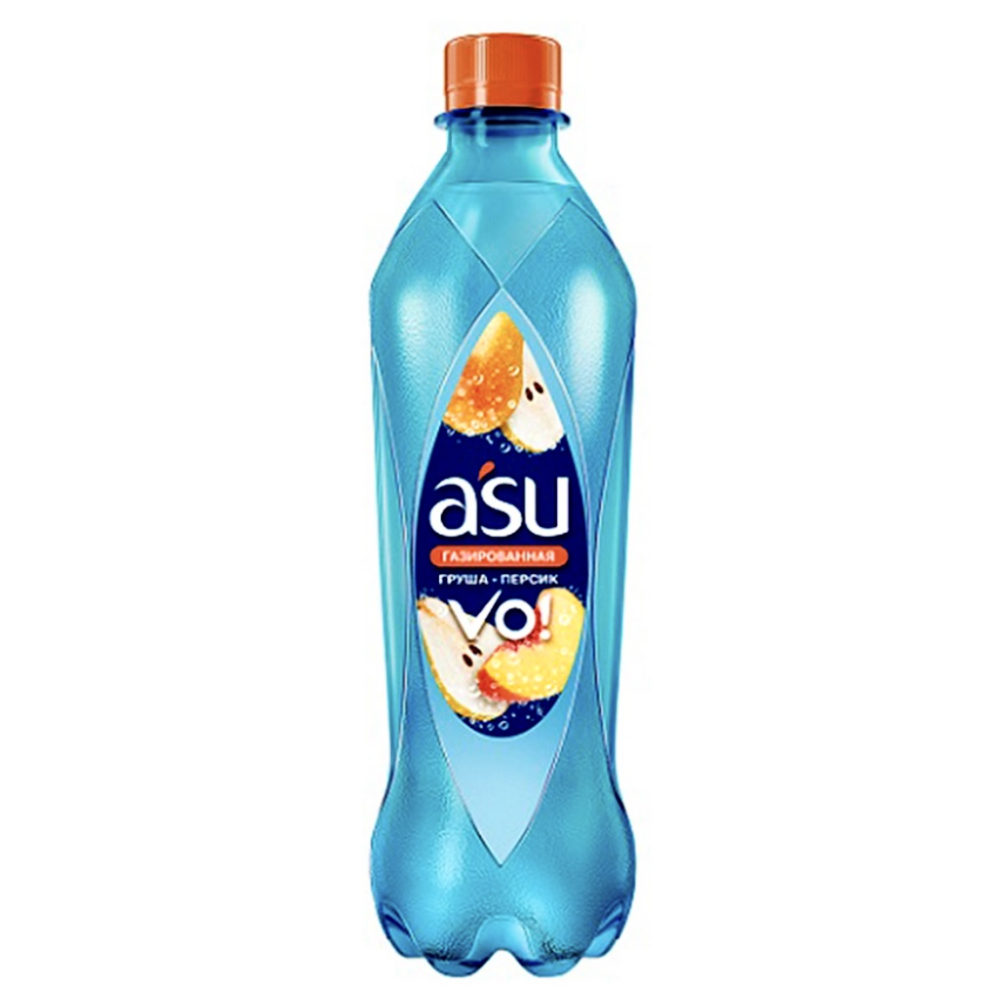 Минеральная вода Asu груша-персик газированная 1 л п\б