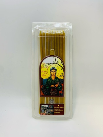 Набор свечей из монастыря Самтавро и частица земли с места упокоения святой Анастасии Сидящей