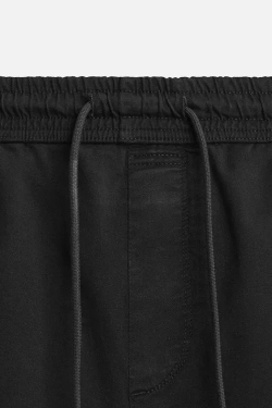 ZARA БРЮКИ-ДЖОГГЕРЫ, ЧЕРНЫЙ