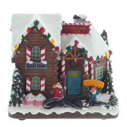 GAEM Фигурка декоративная "Рождество" (4 мелодии, подсвет, движ, 3xAA н/п, +USB), L23 W16,5 H21 см