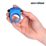 Эрекционное кольцо Love play от Sexy friend с вибрацией (30 мм.) синее