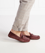 Кожаные мокасины driver_mocc_sdl BOSS BLACK - бордовый(50485520)