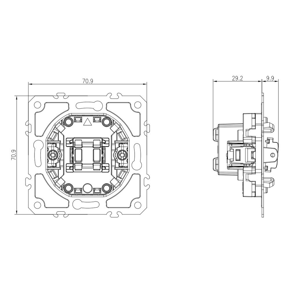 Механизм выключателя В1 с 3-х мест (перекрёстного), 10A 250В~, серия DB