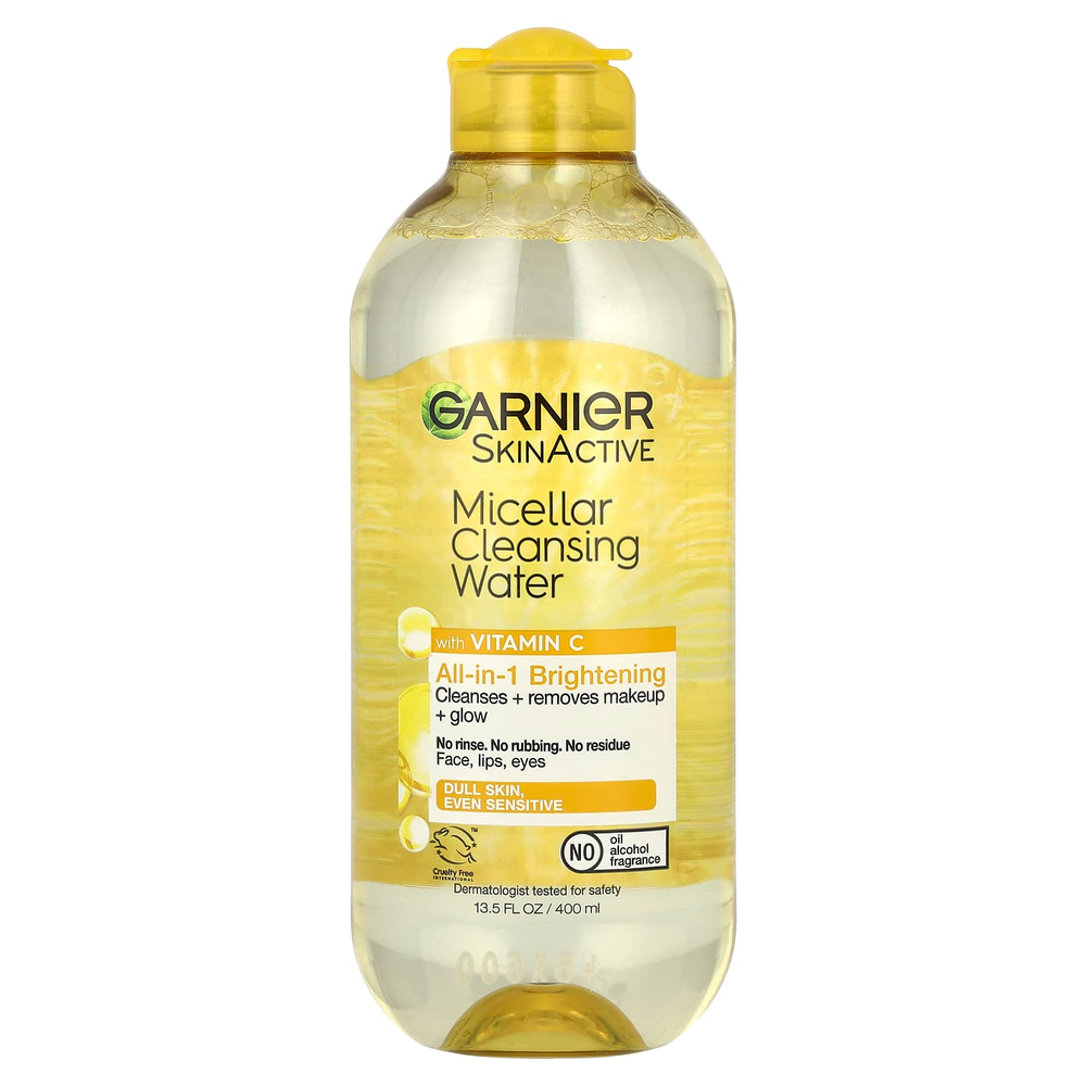 Garnier, SkinActive, Мицеллярная очищающая вода с витамином C, 13,5 жидких унций (400 мл)