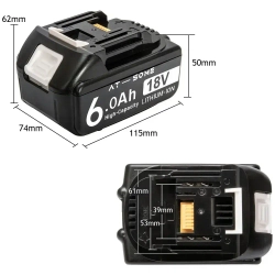 Аккумулятор для шуруповертов BL1860 ,makita аккумулятор -18в -инструмент