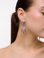 Серьги "Pink soul 4 Thorns" Silver
