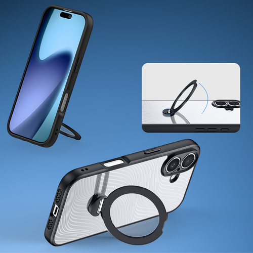 Чехол с поддержкой MagSafe от Dux Ducis для iPhone 17, серия Aimo Mag Magnetic Stand (версия с магнитной откидной подставкой)