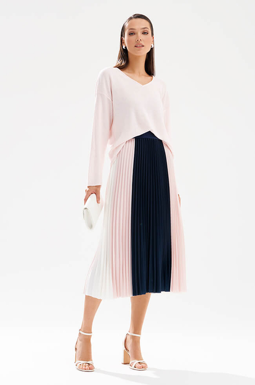 4943 Юбка женская (синий/розовый/молочный)