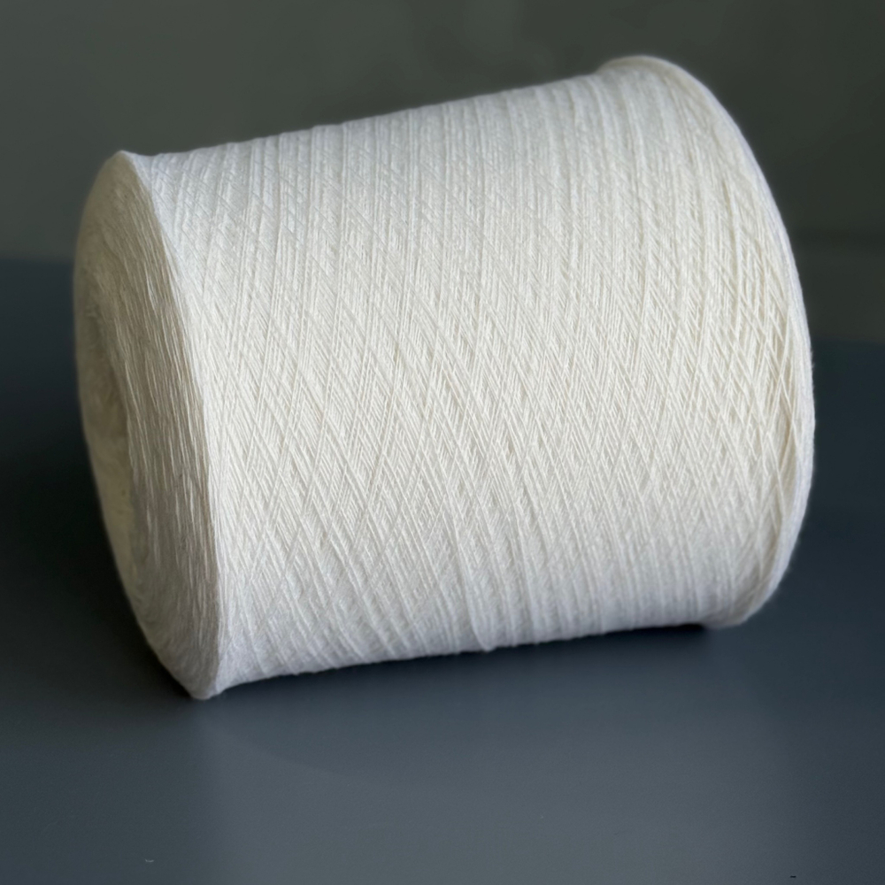 Пряжа Zegna Baruffa Supergeelong 1/15 (100% мериносовая шерсть кардная), 1500м/100гр, белый отбелка