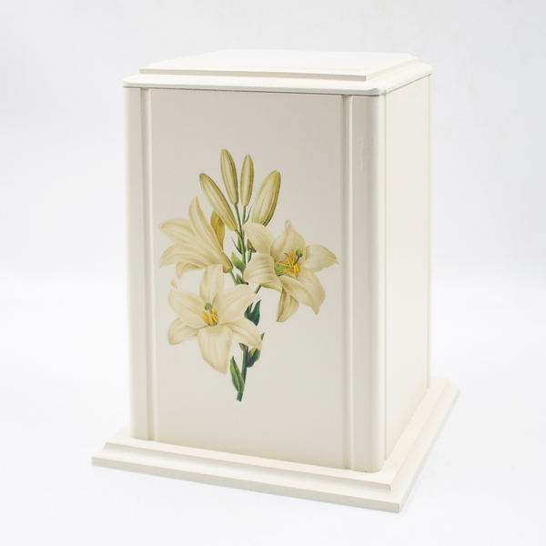 Урна для праха "Пантеон" слоновая кость Лилии