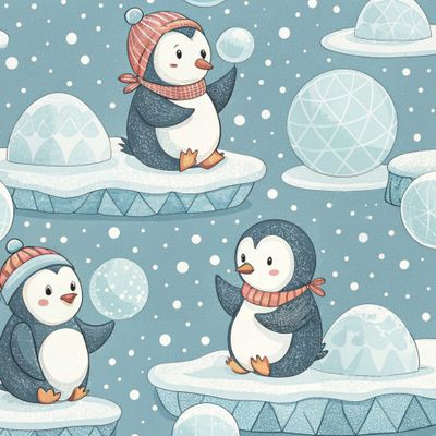 Пингвинчики на льдинах 4