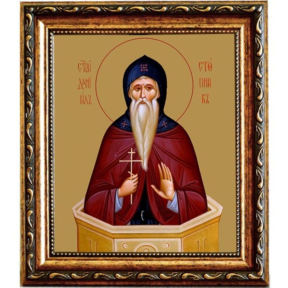 Даниил Столпник Преподобный. Икона на холсте.