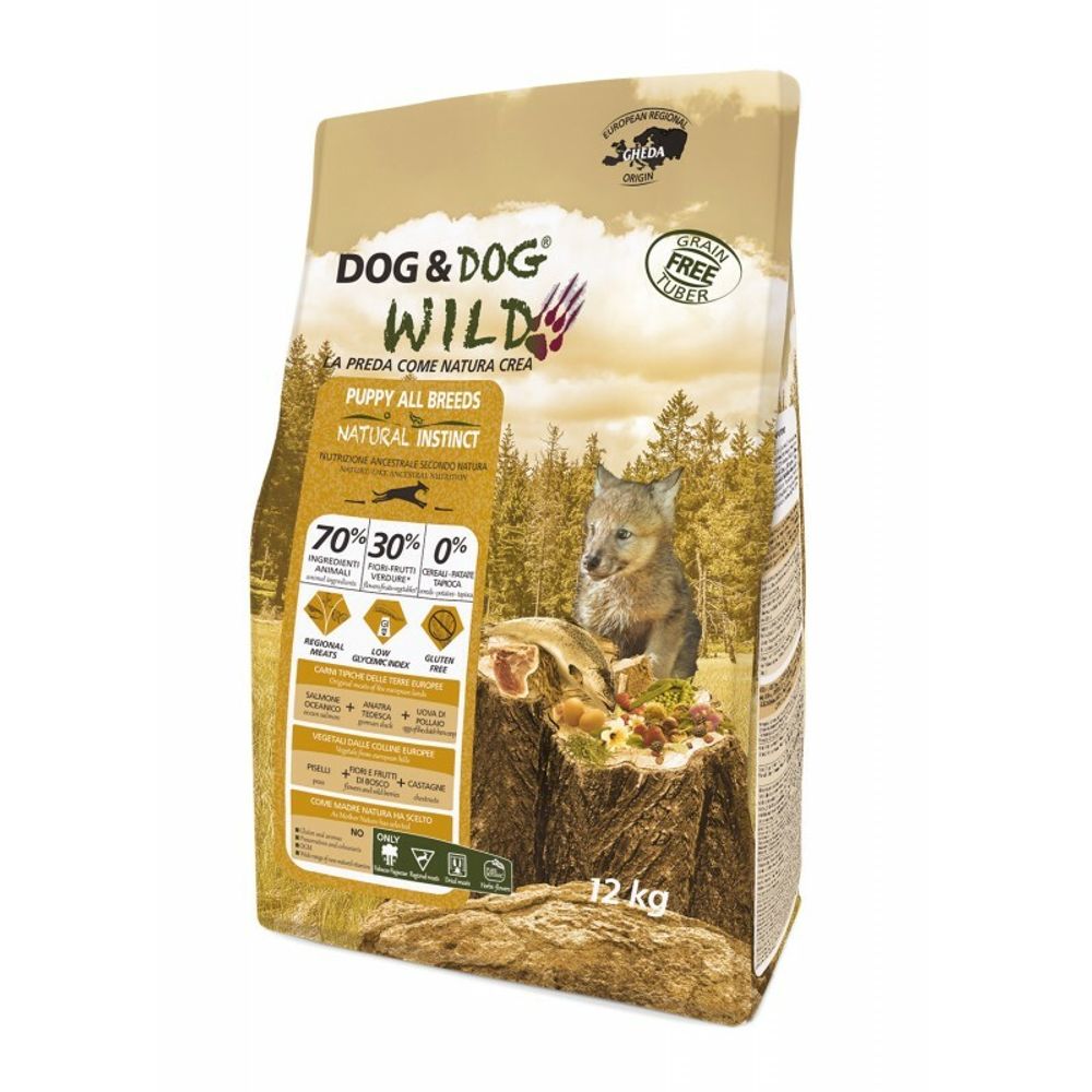Dog&amp;Dog Wild Natural Instinct Puppy (свинина, утка, лосось)