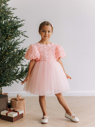 Платье "Flowers", Розовый