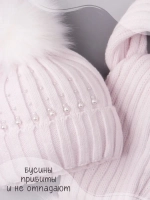 Шапка для девочки зимняя вязаная и шарф