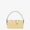 Сумка Fendi из жаккарда с узором FF Vertigo и вышивкой желтый