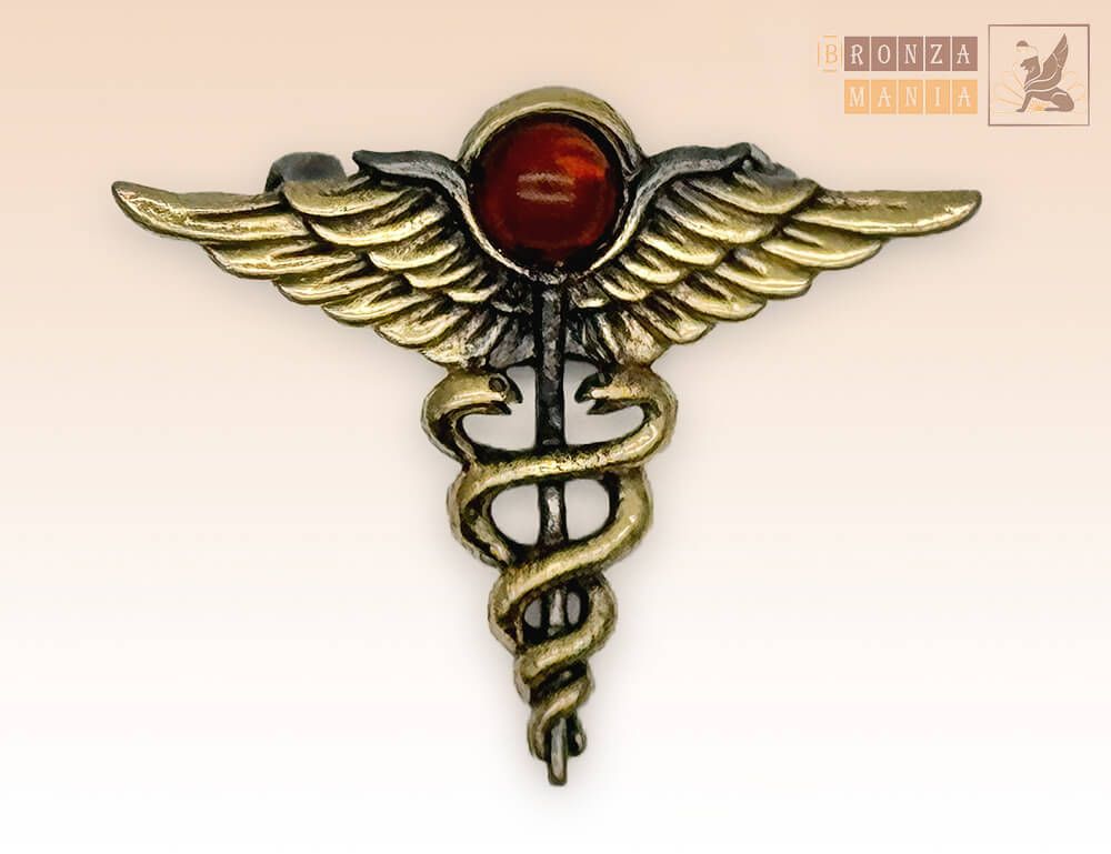 брошь Кадуцей