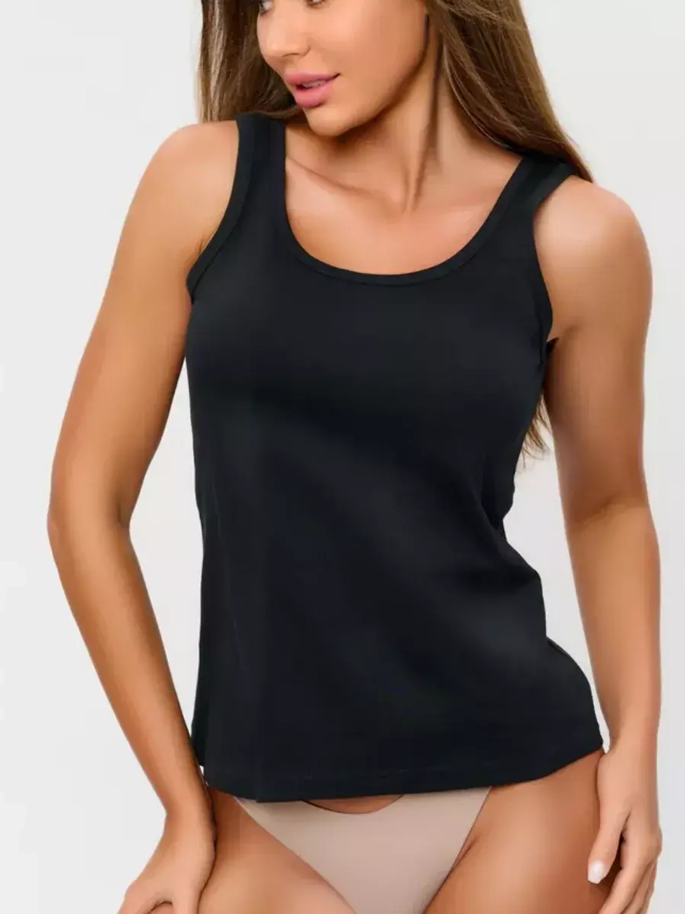 Майка под пиджак хлопок бельевая