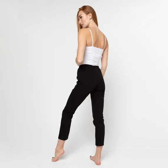 Брюки домашние женские, цвет чёрный, размер 48