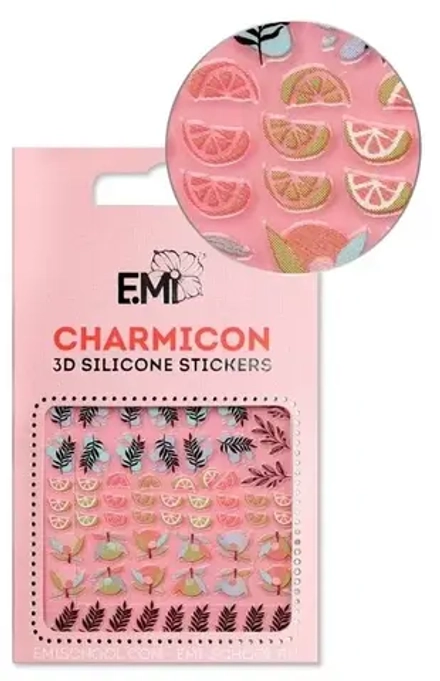 Charmicon 3D Silicone Stickers №127 Листья и фрукты