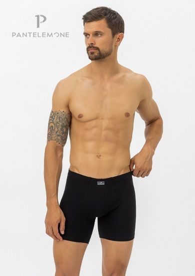Трусы мужские боксеры удлинённые для больших мужчин Pantelemone PMHLB-139, черный
