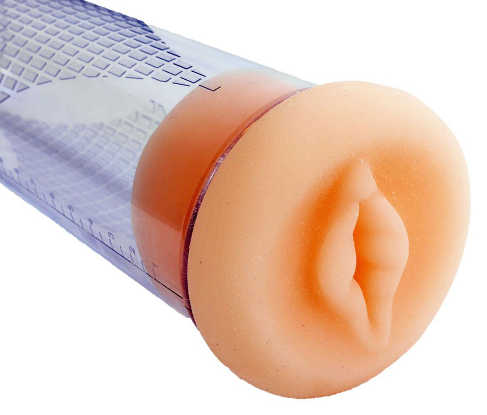 Телесный уплотнитель для вакуумной помпы в виде вагины (Цвет: телесный)