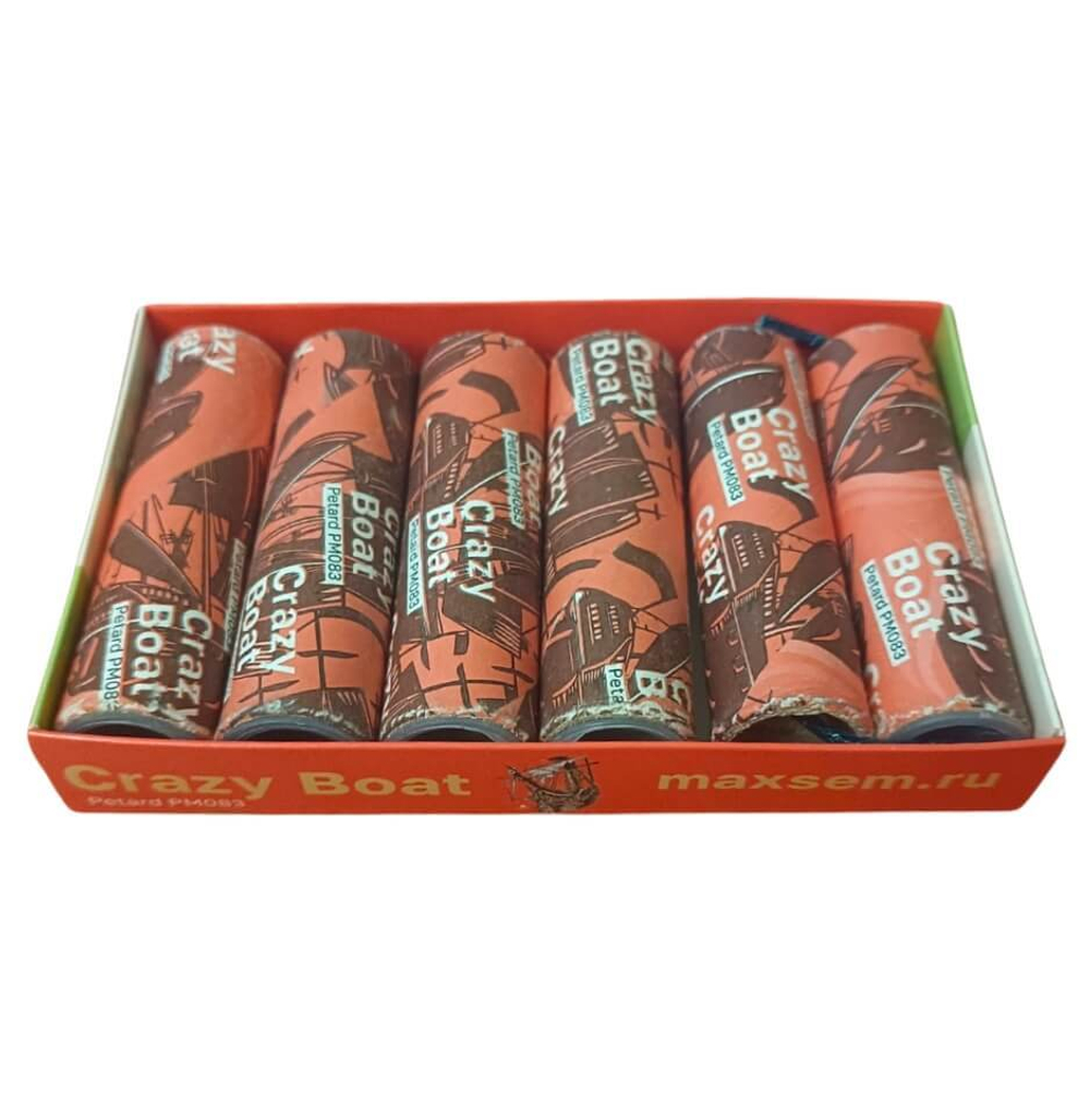 Петарды PM083 Crazy Boat — петарды мощные купить Озон, купить петарды Казань, петарды Ахтунг от Maxsem.