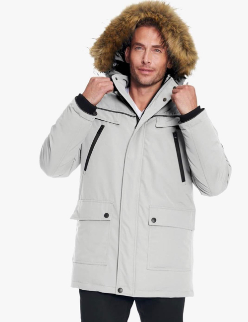 Мужская зимняя куртка (Светло-серая) Т16
