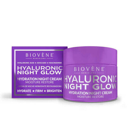 Увлажнение и питание HYALURONIC NIGHT GLOW hydration night cream moisture restore 50 ml