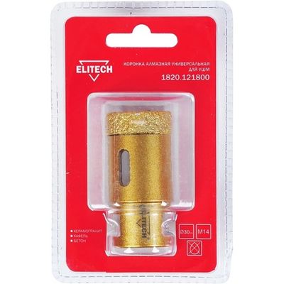 Коронка алмазная ELITECH 30мм*М14