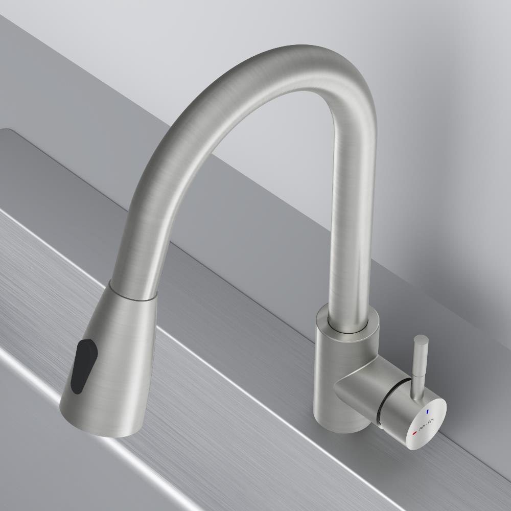 Смеситель для кухни с вытягивающимся изливом, сатин AM.PM X-Joy S F85B07511