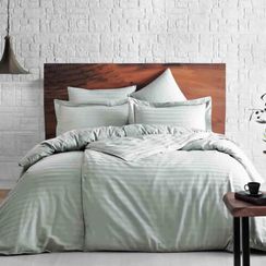 Постельное белье Jacquard Banded зеленый TIVOLYO HOME Турция