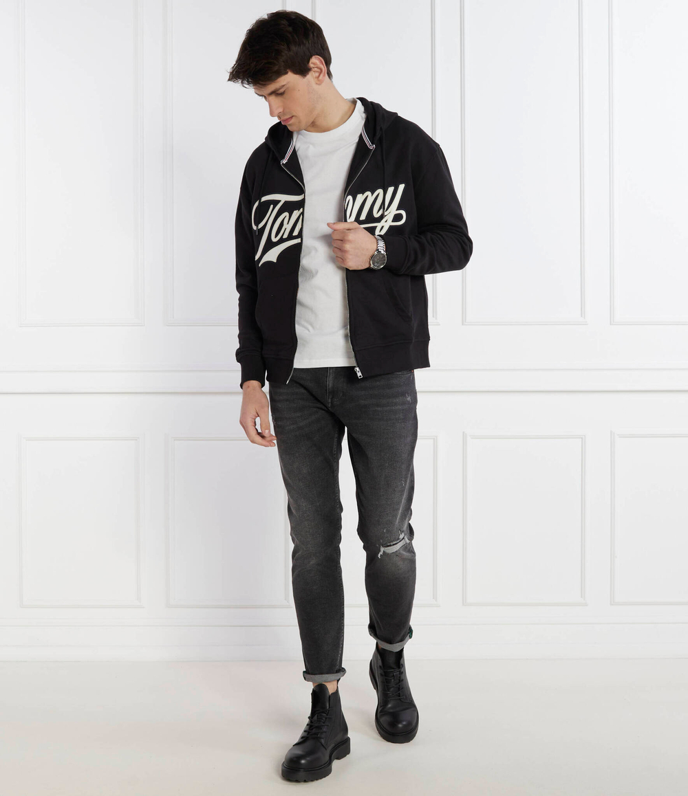 Худи LETTERMAN ZIPTRU EXT Tommy Jeans - черный(DM0DM18415)