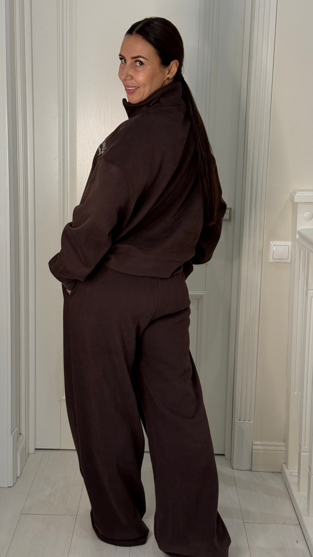 Костюм утепленный спортивный Калифорния коричневый