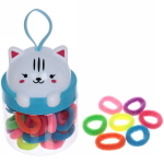 Резинки детские для волос 30шт (+-2 шт)»Cat Box», микс 4 цвета, 10*7см